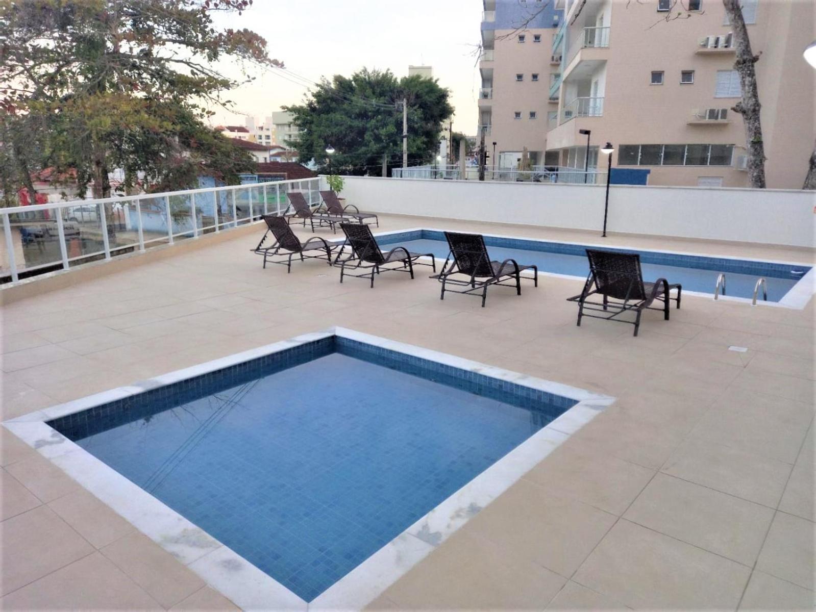 Apartamento Recanto Praia Grande - Mar, Ar, Churrasqueira, Piscina E Sauna 乌巴图巴 外观 照片